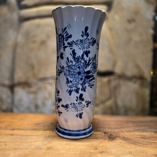 Delft Style Ceramic Vase