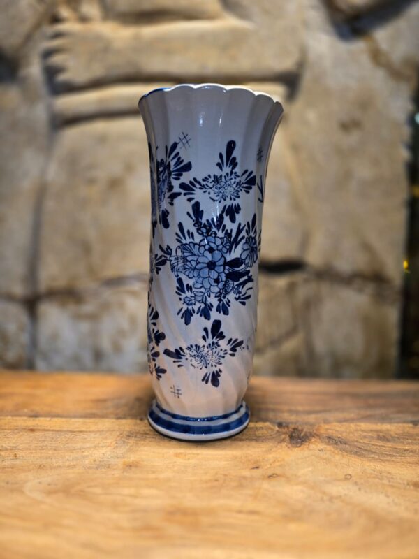 Delft Style Ceramic Vase