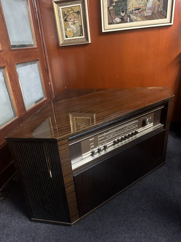 Vintage Grundig Konzertgerät Stereo Radio Cabinet with Philips AG 1035 Record Player
