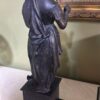 Antique Pair of Classical Bronze Warrior Figures on Marble-Inlaid Bases – European Neoclassical