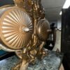 Vintage Ornate Bronze-Style Clock & Barometer Combination with Anchor Motif