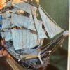 2025_12_03_23_41_IMG_4205 Large Vintage Wooden Three-Masted Sailing Warship Model with Cannons & Full Sails
