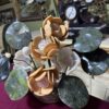 Vintage Carved Hardstone Gemstone Flower Arrangement in Stone Bowl